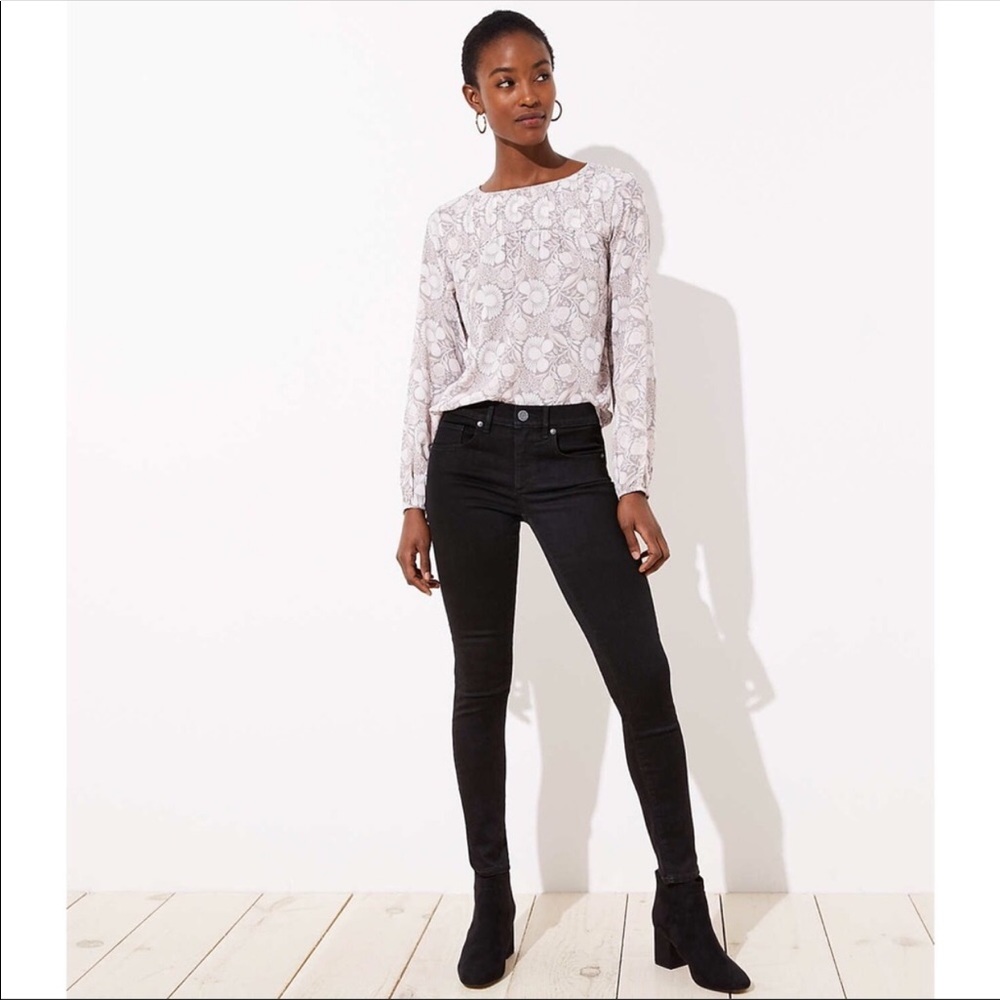 Loft Modern Skinny black jean